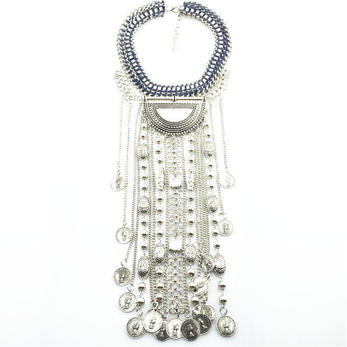 HOT Statement Necklaces & Pendants Vintage Crystal Maxi Choker Silver Collier Femme Boho Big Fashion Women Jewellery - CelebritystyleFashion.com.au online clothing shop australia