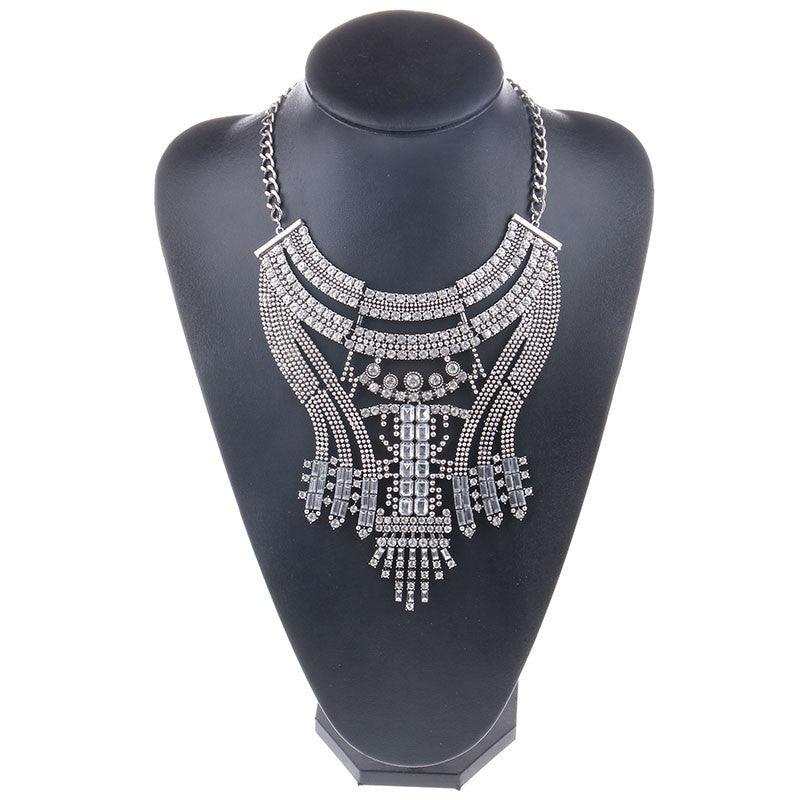 HOT Statement Necklaces & Pendants Vintage Crystal Maxi Choker Silver Collier Femme Boho Big Fashion Women Jewellery - CelebritystyleFashion.com.au online clothing shop australia