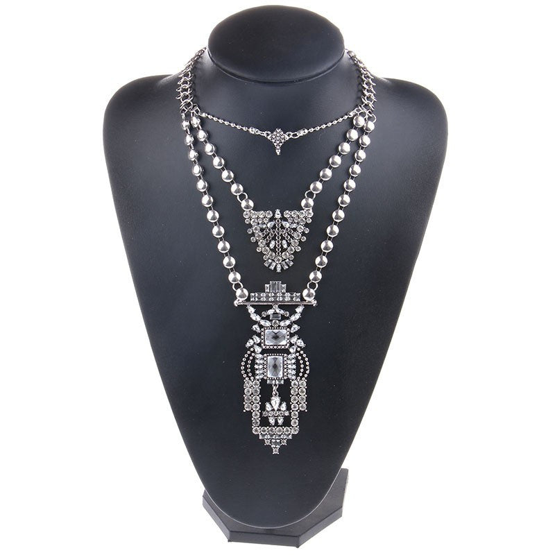 HOT Statement Necklaces & Pendants Vintage Crystal Maxi Choker Silver Collier Femme Boho Big Fashion Women Jewellery - CelebritystyleFashion.com.au online clothing shop australia