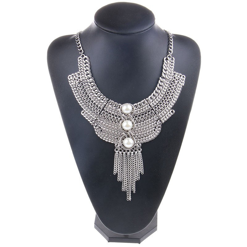 HOT Statement Necklaces & Pendants Vintage Crystal Maxi Choker Silver Collier Femme Boho Big Fashion Women Jewellery - CelebritystyleFashion.com.au online clothing shop australia