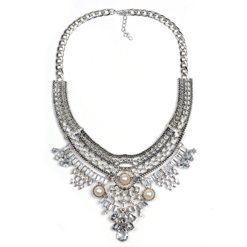 HOT Statement Necklaces & Pendants Vintage Crystal Maxi Choker Silver Collier Femme Boho Big Fashion Women Jewellery - CelebritystyleFashion.com.au online clothing shop australia