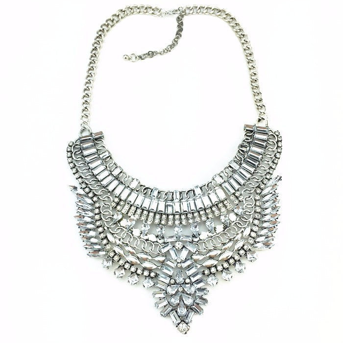 HOT Statement Necklaces & Pendants Vintage Crystal Maxi Choker Silver Collier Femme Boho Big Fashion Women Jewellery - CelebritystyleFashion.com.au online clothing shop australia