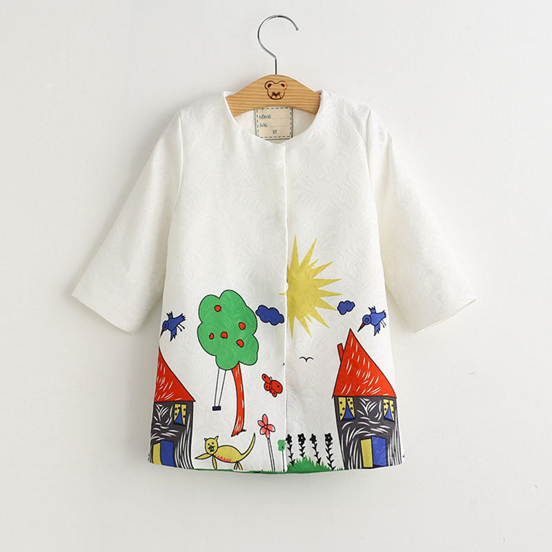 Girls Coats and Jackets Kids Spring Brand Children Jackets for Girls Clothes Cartoon Print Design Girls Jackets - CelebritystyleFashion.com.au online clothing shop australia