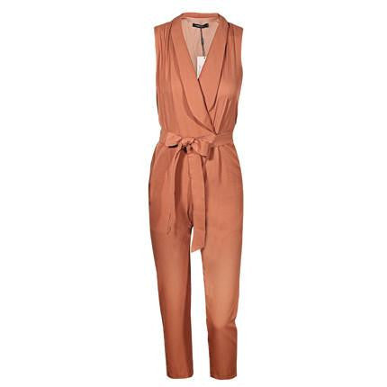 v-neck tie sleeveless office lady rompers fashion long jumpsuits for Jumsuit Romper