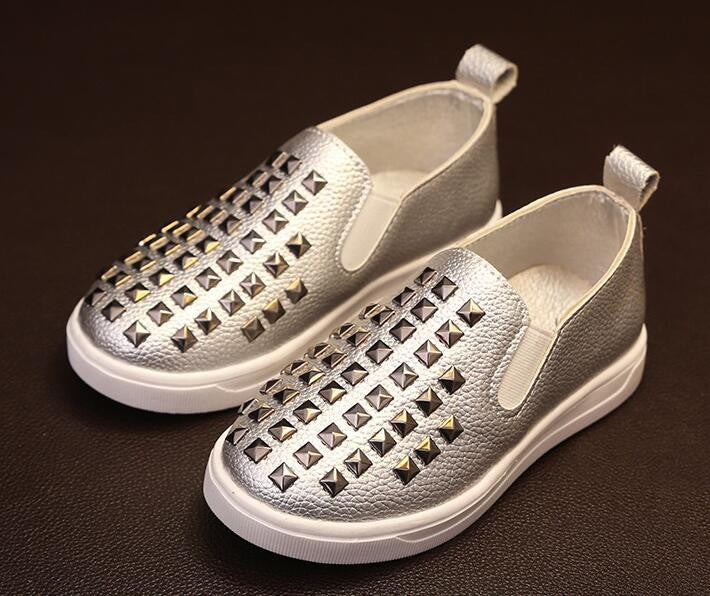 Fashion Kids Shoes PU Leather Children Shoes For Boys & Girls With Rivets Handsome Sneakers All Sizes - CelebritystyleFashion.com.au online clothing shop australia