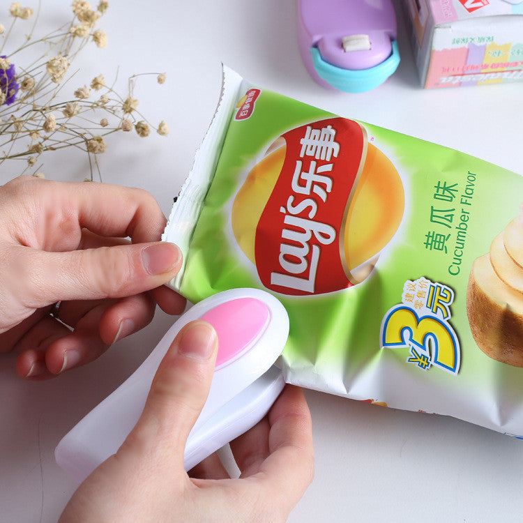 Online discount shop Australia - Household mini heat sealing machine snacks plastic bag sealer portable food sealer hand pressure type hot magic sealer