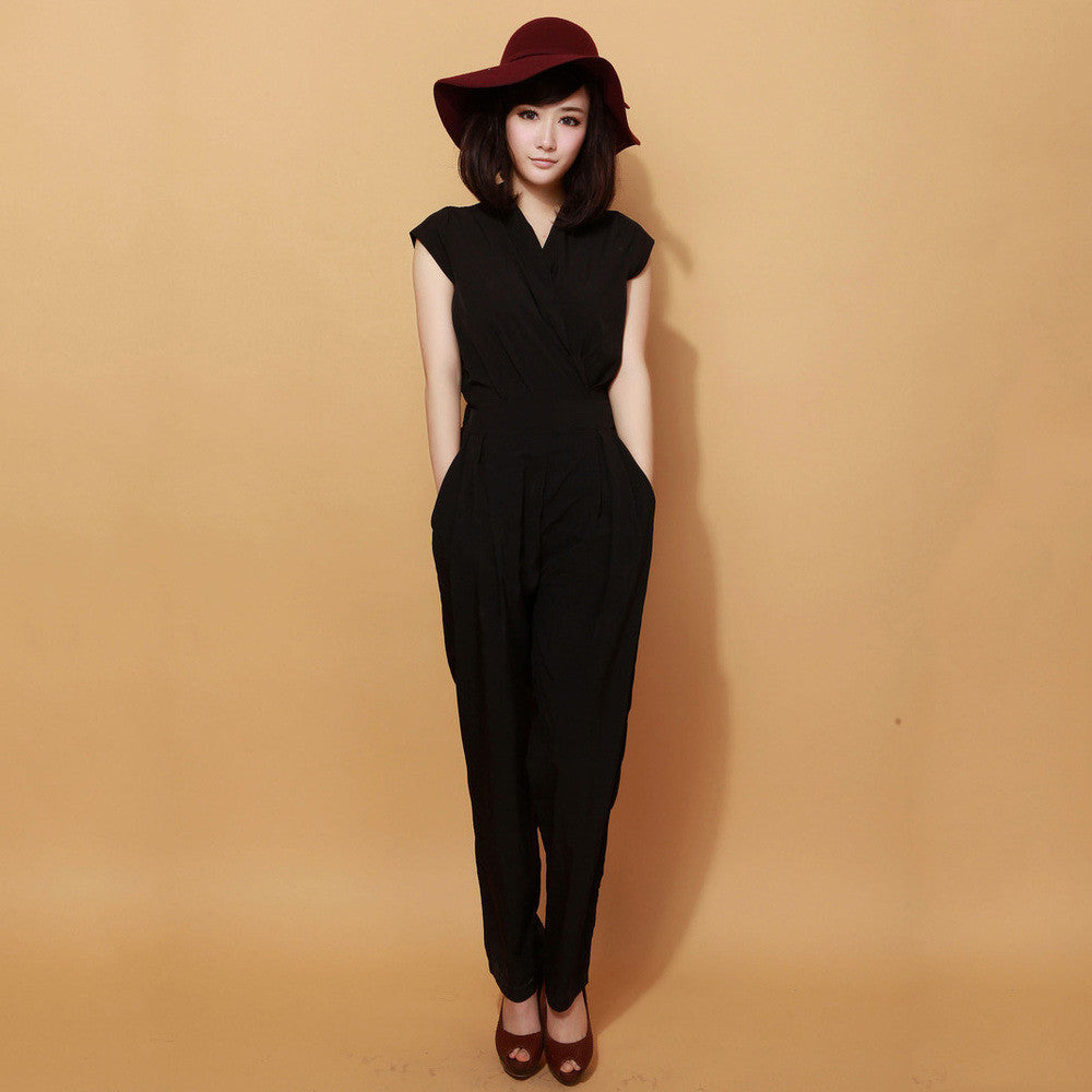 Jumpsuit women's overall sexy fashion waist jumpsuit pants overalls 3 colors XXXL plus siz