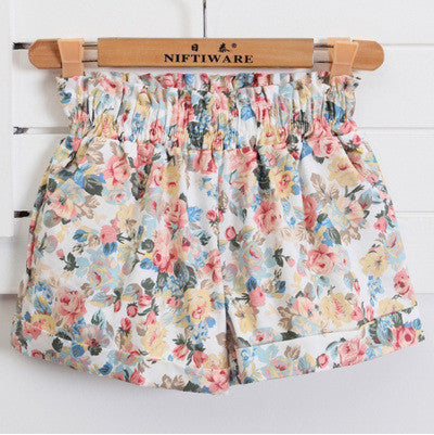 Online discount shop Australia - Fashion European Style Floral Cotton Female Shorts For Women Plus Size Casual High Waist Ladies Short Pants Girl D07