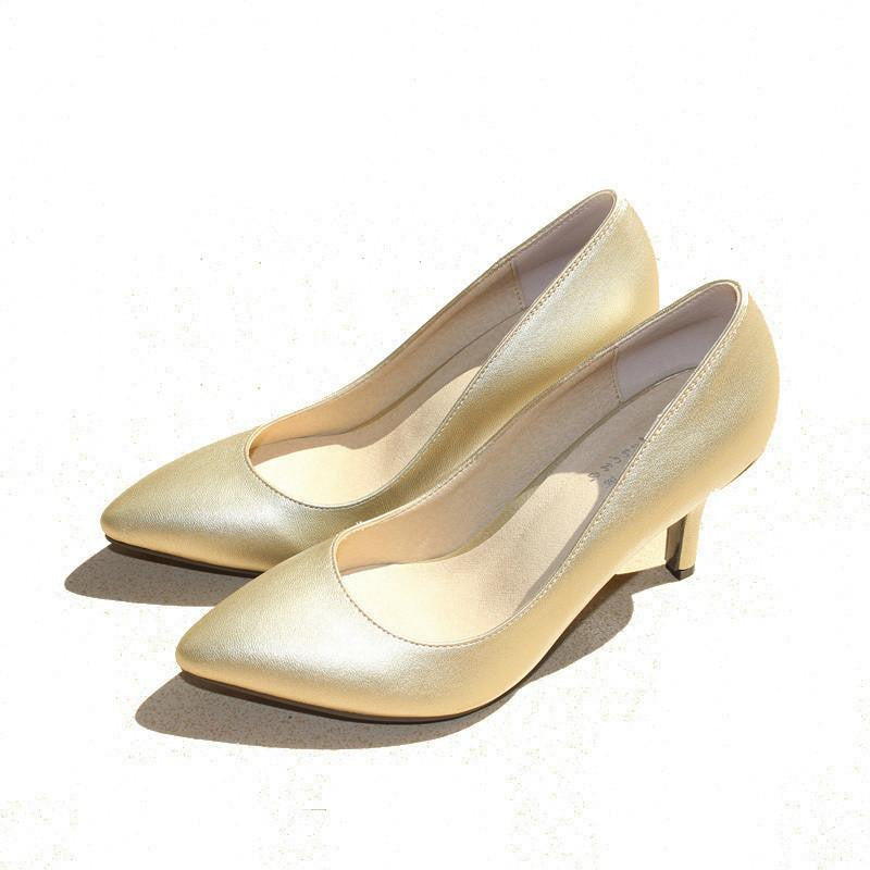 Women's High Heels Women Pumps Bride Party Thin Heel Pointed Toe Sheepskin High Heel Shoes Plue Size 34-41 D30-579