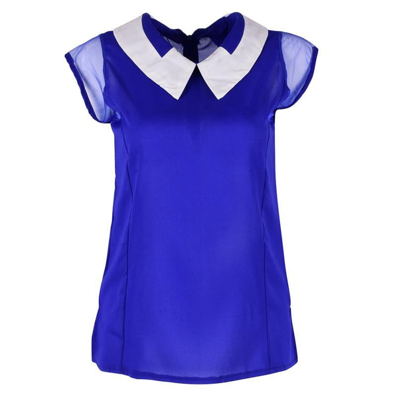 Women Loose Chiffon OL blouses Sleeveless Vest Tops Blouse Plus Size