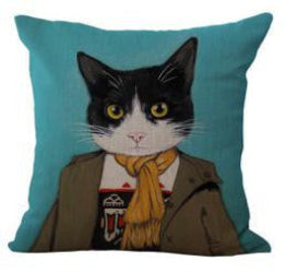 Online discount shop Australia - 100% New Cotton Linen Modern Cartoon Cats Cushion Pillow on sofa for home decoration