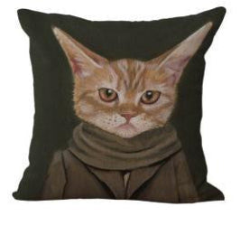 Online discount shop Australia - 100% New Cotton Linen Modern Cartoon Cats Cushion Pillow on sofa for home decoration