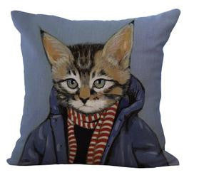 Online discount shop Australia - 100% New Cotton Linen Modern Cartoon Cats Cushion Pillow on sofa for home decoration