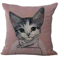 Online discount shop Australia - 100% New Cotton Linen Modern Cartoon Cats Cushion Pillow on sofa for home decoration