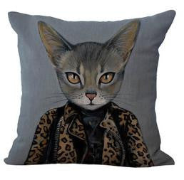 Online discount shop Australia - 100% New Cotton Linen Modern Cartoon Cats Cushion Pillow on sofa for home decoration