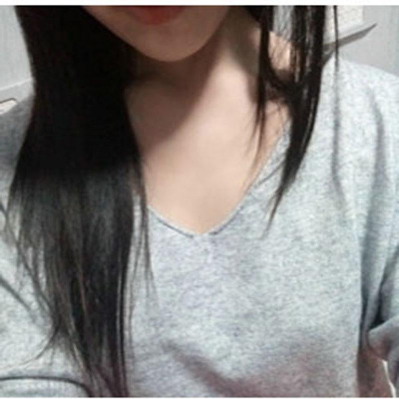 autumn winter 100 cashmere sweater women fashion sexy v-neck sweater loose long sleeve solid 100% wool sweater - CelebritystyleFashion.com.au online clothing shop australia