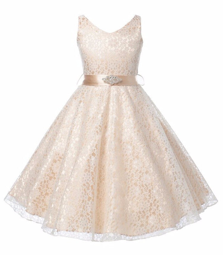 High Quality girl dress New Year Party Dress Christmas Dress for Girl Sleeveless Lace Princess 3-14Yrs Girls clothes - CelebritystyleFashion.com.au online clothing shop australia