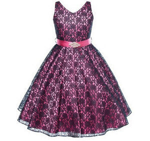 High Quality girl dress New Year Party Dress Christmas Dress for Girl Sleeveless Lace Princess 3-14Yrs Girls clothes - CelebritystyleFashion.com.au online clothing shop australia