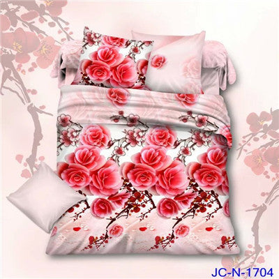 Online discount shop Australia - New Arrival 3d Bedding Sets Leopard Printed Queen Size 4Pcs Bedclothes Pillowcases Bed Sheet Duvet Cover Set.