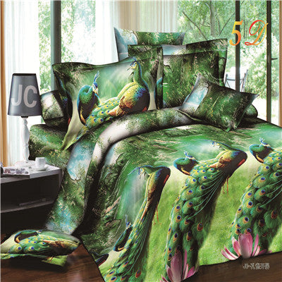 Online discount shop Australia - New Arrival 3d Bedding Sets Leopard Printed Queen Size 4Pcs Bedclothes Pillowcases Bed Sheet Duvet Cover Set.