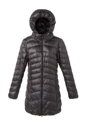 Down Jacket Hooded Duck Down Jackets Women Slim Long Sleeve Parka Zipper Coats Pockets Solid Women Ultra Light