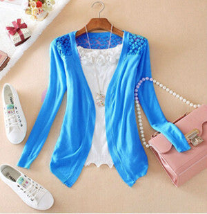 Online discount shop Australia - Clothes Women Clothing New Lace Sweet Crochet Knit Blouses Sweater Cardigan Lace Blouse Jacket