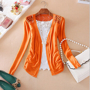 Online discount shop Australia - Clothes Women Clothing New Lace Sweet Crochet Knit Blouses Sweater Cardigan Lace Blouse Jacket