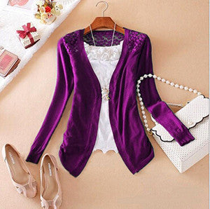 Online discount shop Australia - Clothes Women Clothing New Lace Sweet Crochet Knit Blouses Sweater Cardigan Lace Blouse Jacket