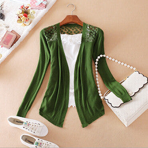 Online discount shop Australia - Clothes Women Clothing New Lace Sweet Crochet Knit Blouses Sweater Cardigan Lace Blouse Jacket