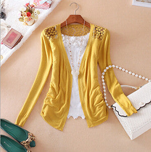 Online discount shop Australia - Clothes Women Clothing New Lace Sweet Crochet Knit Blouses Sweater Cardigan Lace Blouse Jacket