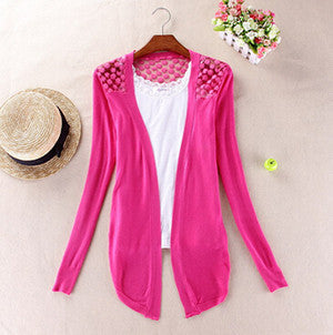 Online discount shop Australia - Clothes Women Clothing New Lace Sweet Crochet Knit Blouses Sweater Cardigan Lace Blouse Jacket