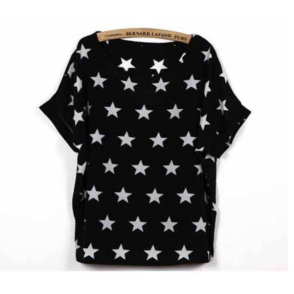 ing Lots Women Lady Batwing Chiffon Top T-Shirt Casual Printed Tops Shirts Women Clothes