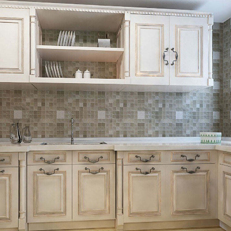 Online discount shop Australia - 45x200cm Waterproof Mosaic Aluminum Foil Self-adhensive Anti Oil Kitchen Wallpaper Heat Resistance Wall Sticker DIY Home Decor