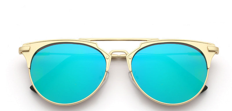 Pink Vintage ladies Women Sunglasses round Fashion Luxury flat mirror sun glasses Sunglasses for women Oculos De Sol Feminino - CelebritystyleFashion.com.au online clothing shop australia