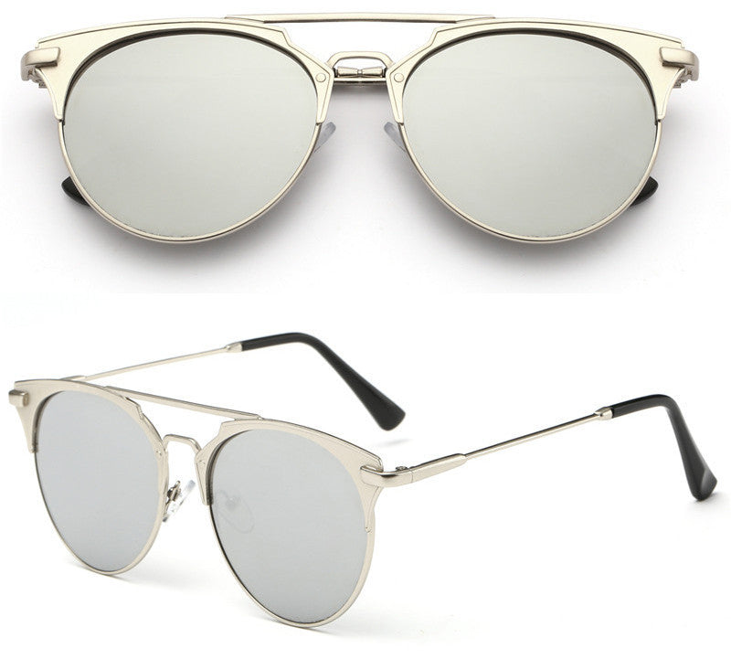 Pink Vintage ladies Women Sunglasses round Fashion Luxury flat mirror sun glasses Sunglasses for women Oculos De Sol Feminino - CelebritystyleFashion.com.au online clothing shop australia