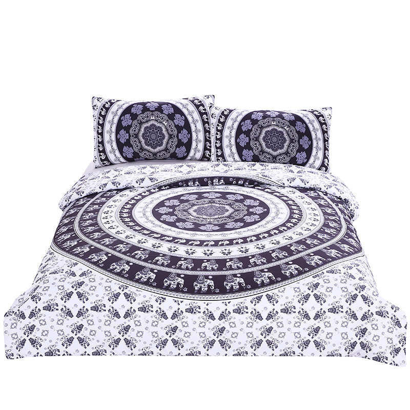 Online discount shop Australia - BeddingOutlet Elephant Bed Sheet Set Bohemian Qualified Soft Duvet Cover and Pillowcases Bedding Set Twin Full Queen King