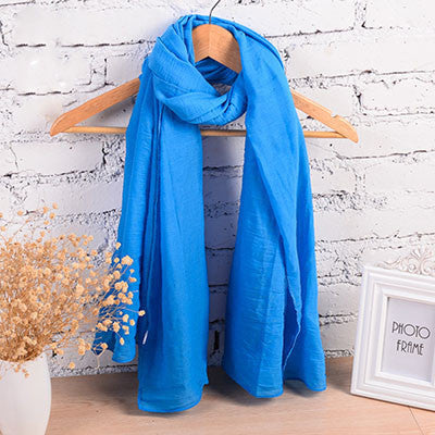 Fashion Pure Women Scarf Long Cotton Candy Colors Shawl 18 Colors Warm Soft Women Muffler