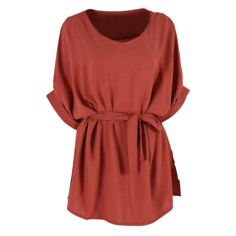 Ladies Blouse Women Cotton Linen Tunic Shirt V Neck Loose Blouse Female Tops Plus Size XL-5XL