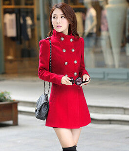 Online discount shop Australia - Fashion Trench Coat Women New Stand-Collar Cashmere  Coat Woman Slim Outerwear Casaco AE-ME-110