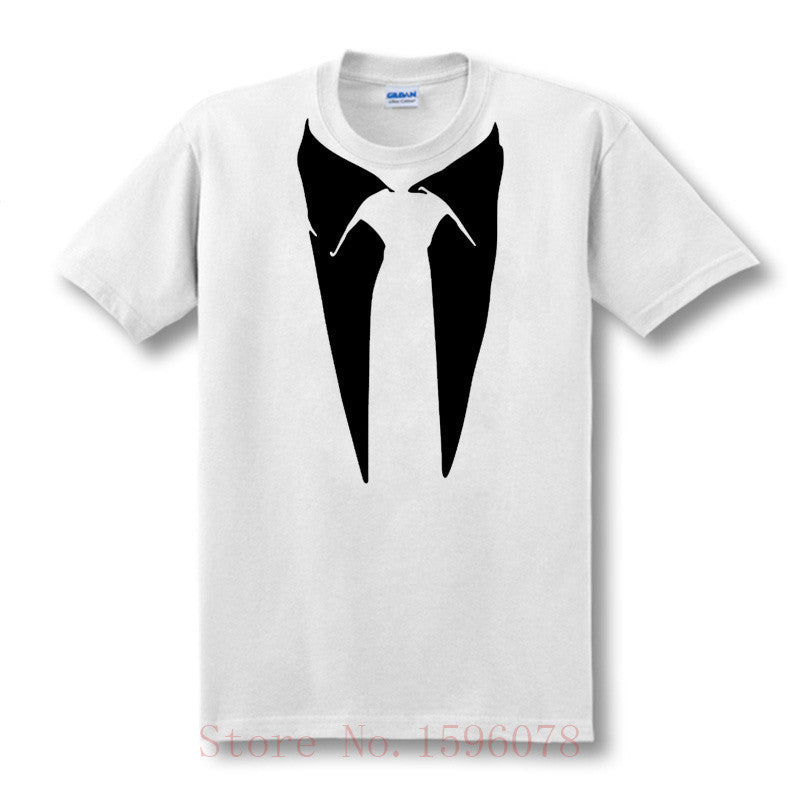 Novelty Men T Shirts Tuxedo Tees Retro Tie Funny Men O Neck Top Tshirt Casual Fitness Mens Clothing