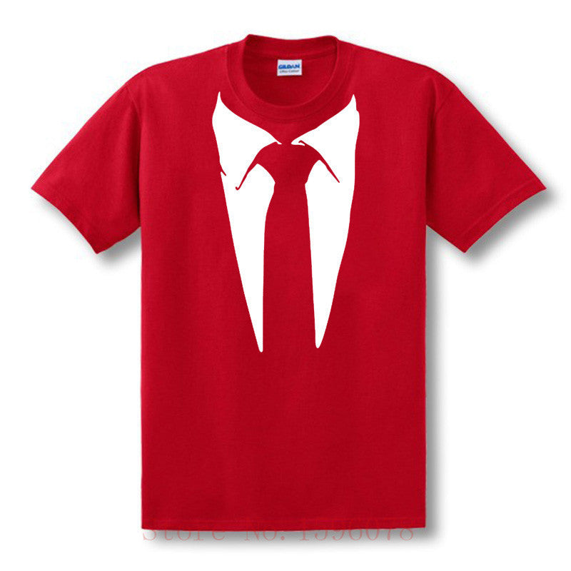 Novelty Men T Shirts Tuxedo Tees Retro Tie Funny Men O Neck Top Tshirt Casual Fitness Mens Clothing