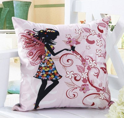 Online discount shop Australia - Decorative Throw Pillows Cushions without Insert Digital Printing Flower Fairy Bike Butterfly almofadas housse coussin