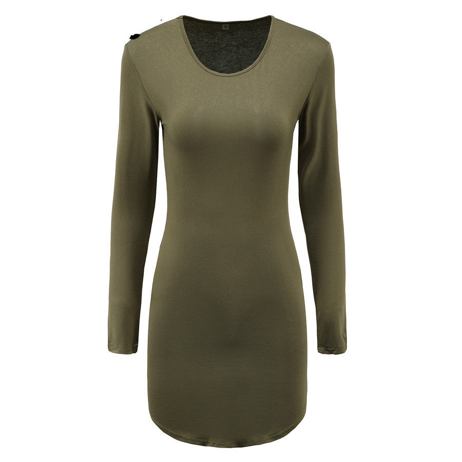 Online discount shop Australia - Missufe Vintage Clothing Winter Long Sleeve Mini Bodycon Tunic Slim Party Sexy Clubwear Side Split Tshirt Bandage Dresses