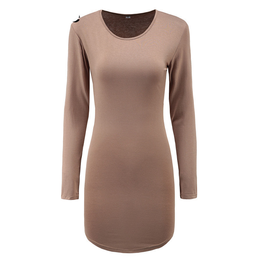 Online discount shop Australia - Missufe Vintage Clothing Winter Long Sleeve Mini Bodycon Tunic Slim Party Sexy Clubwear Side Split Tshirt Bandage Dresses