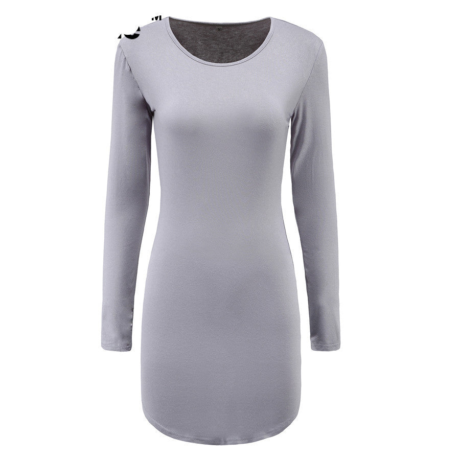 Online discount shop Australia - Missufe Vintage Clothing Winter Long Sleeve Mini Bodycon Tunic Slim Party Sexy Clubwear Side Split Tshirt Bandage Dresses