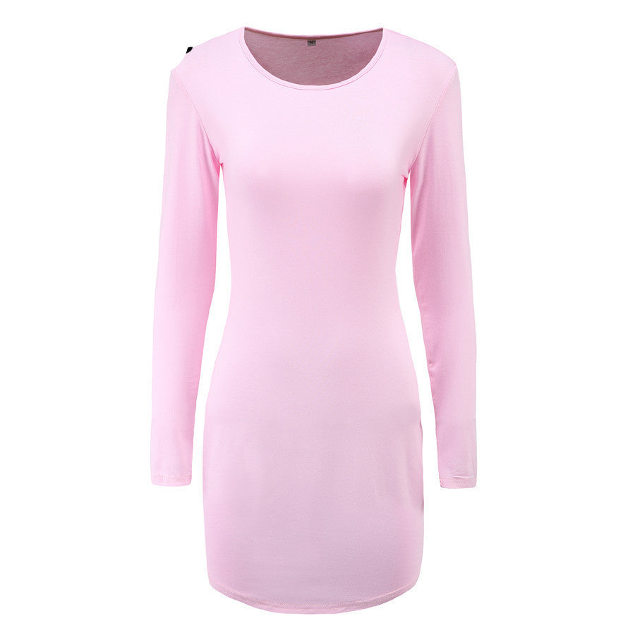 Online discount shop Australia - Missufe Vintage Clothing Winter Long Sleeve Mini Bodycon Tunic Slim Party Sexy Clubwear Side Split Tshirt Bandage Dresses