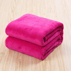 Online discount shop Australia - Flannel solid color Blanket air/sofa/bedding Throws soft Plaids flat Bedsheet 150*200cm 180*200cm 200*230cm 230*250cm