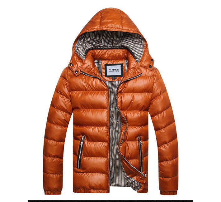 Online discount shop Australia - Men Fashion Casual Down Parka Hooded Man Coat Jacket Windproof High Quality Plus Size MWM516