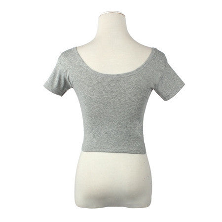 Short Sleeves Tops Women Basic Tees Cropped Tops Fashion Slim Brand Fitting Tank Tops Corset Clubwear