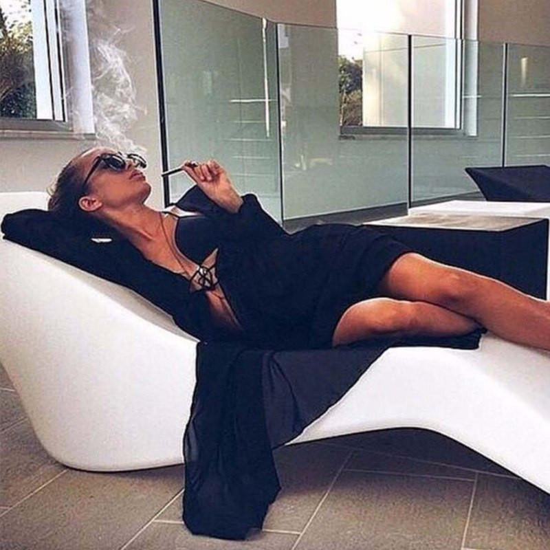 Women Loose Chiffon Cardigan Blouse Shirt Bathing Suit suit Cover Up wear Beach Dress KJ2 K2
